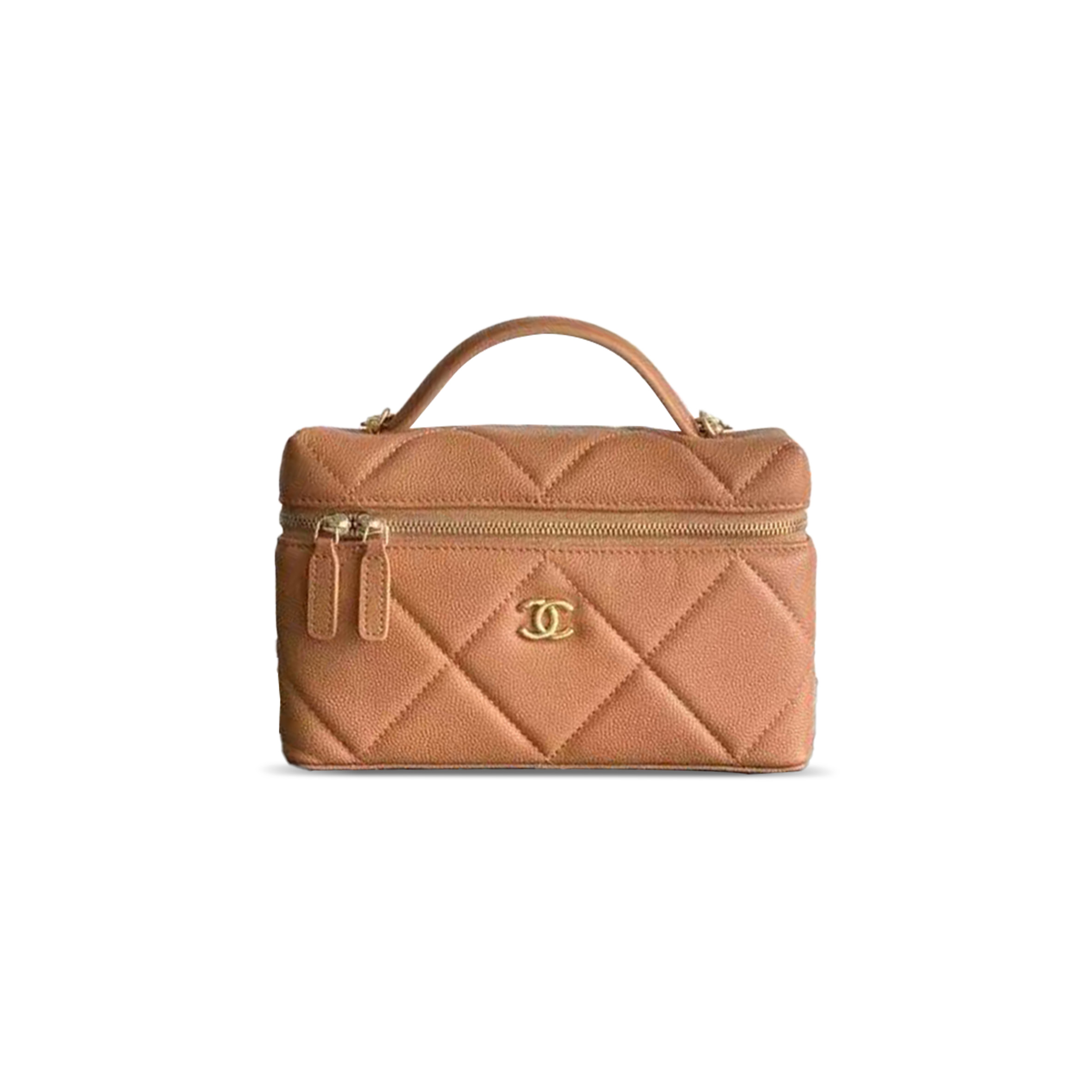 CHANEL 25K DIAMOND PATTERN CALFSKIN VANITY CASE AP4936 (19.5*17*5cm)